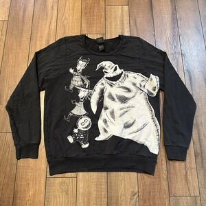 Nightmare before Christmas black and white‎ crewneck sweatshirt size medium